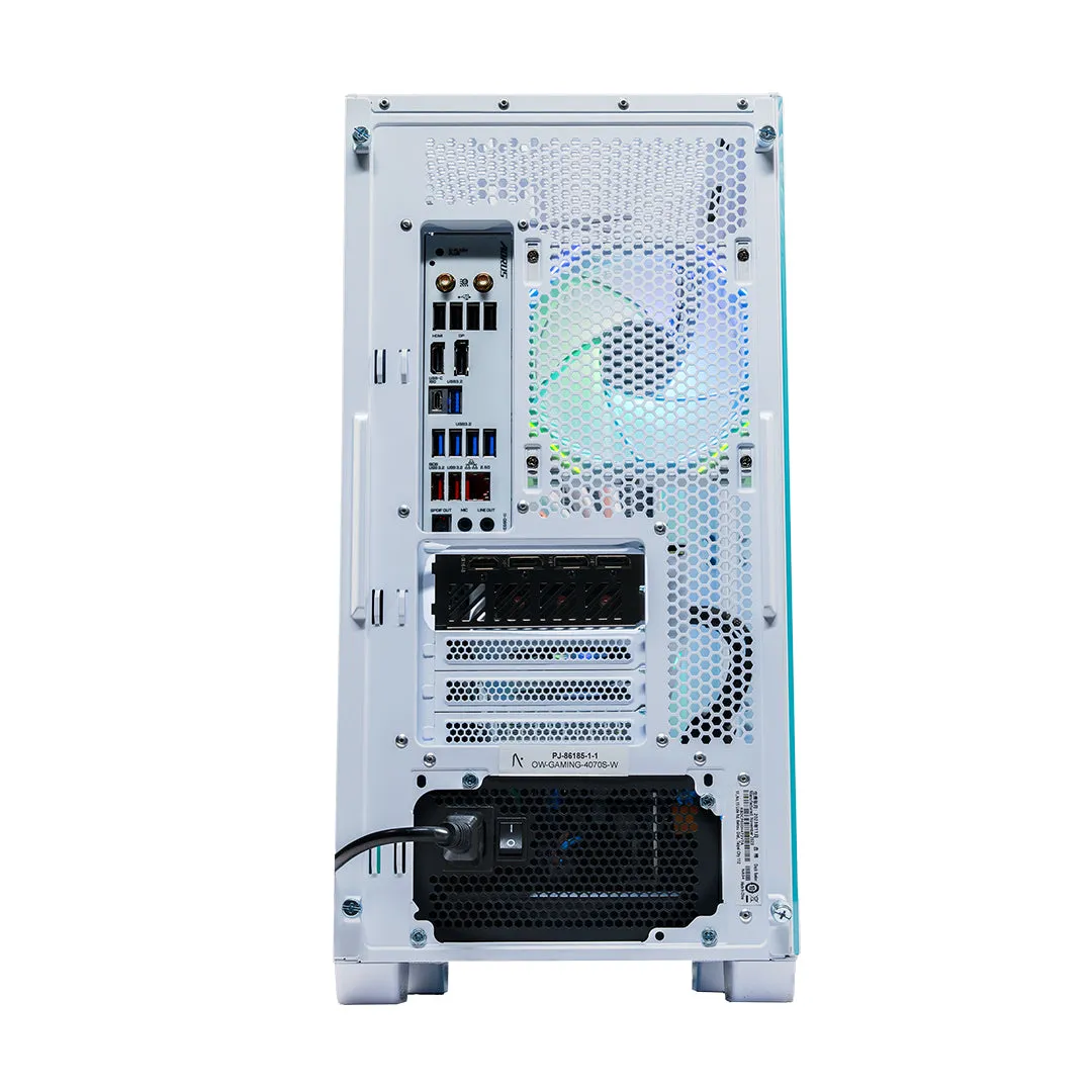 Aftershock Rapid White Desktop Gaming PC (Ryzen 7 7700) [RTX 4070]