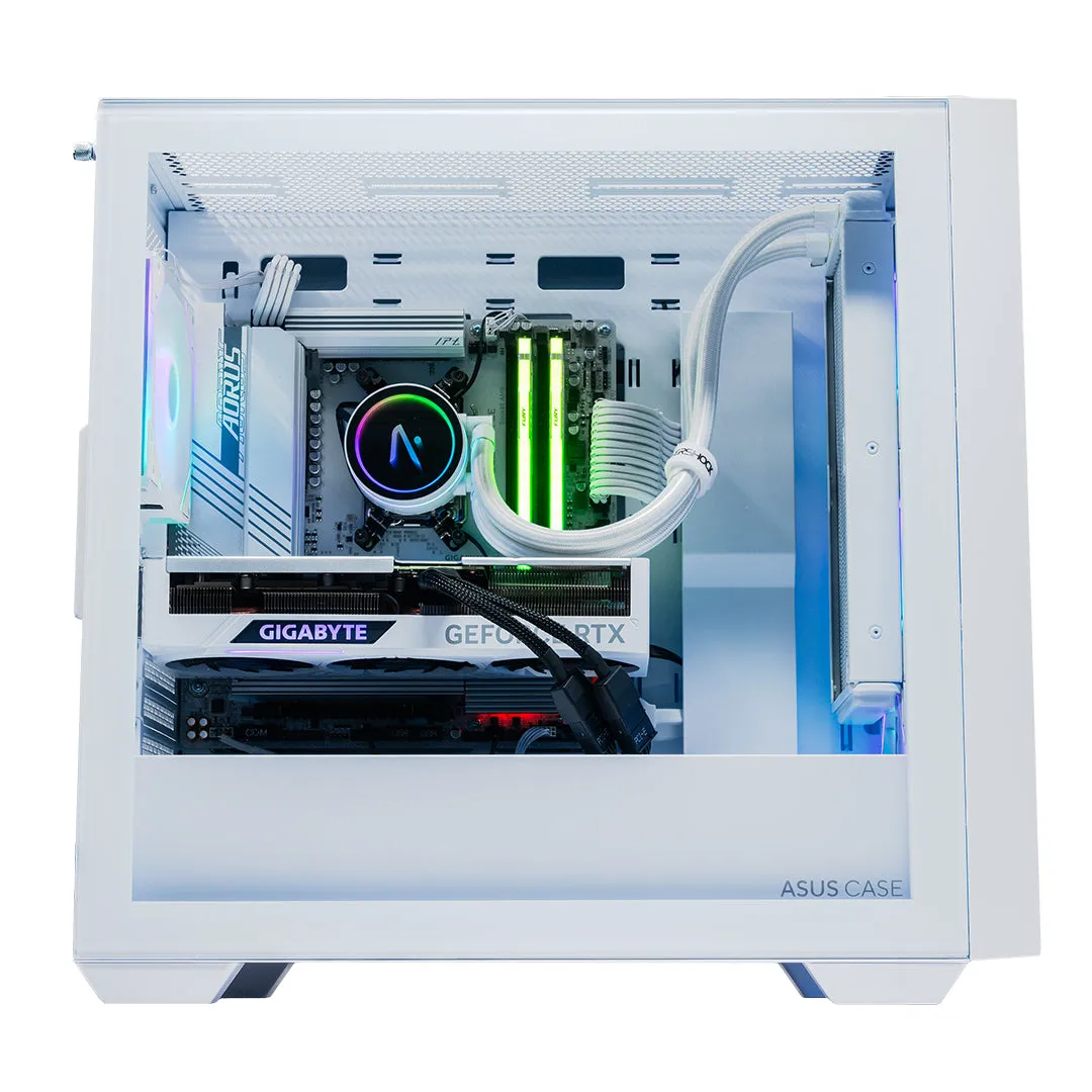 Aftershock Rapid White Desktop Gaming PC (Ryzen 7 7700) [RTX 4070]