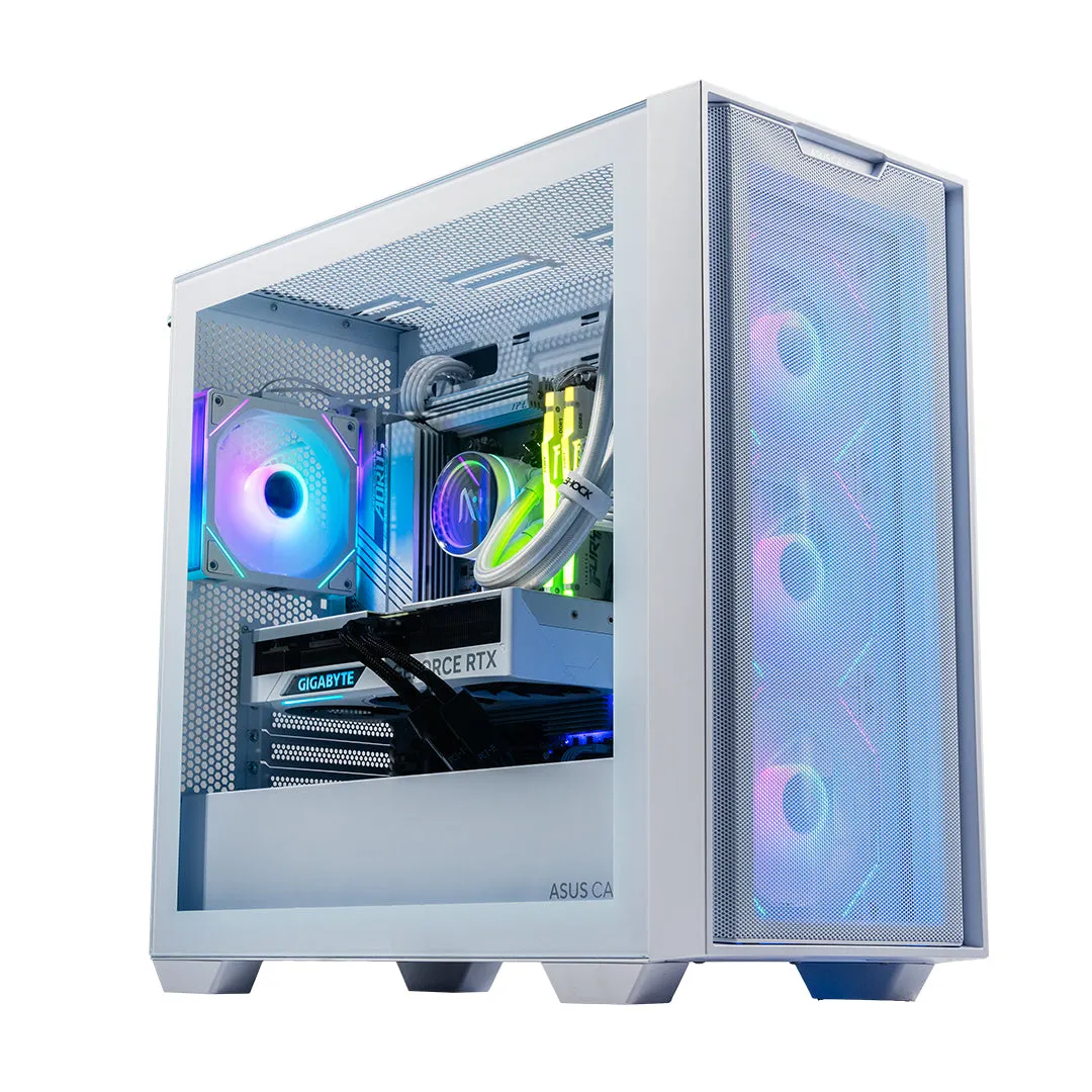 Aftershock Rapid White Desktop Gaming PC (Ryzen 7 7700) [RTX 4070]