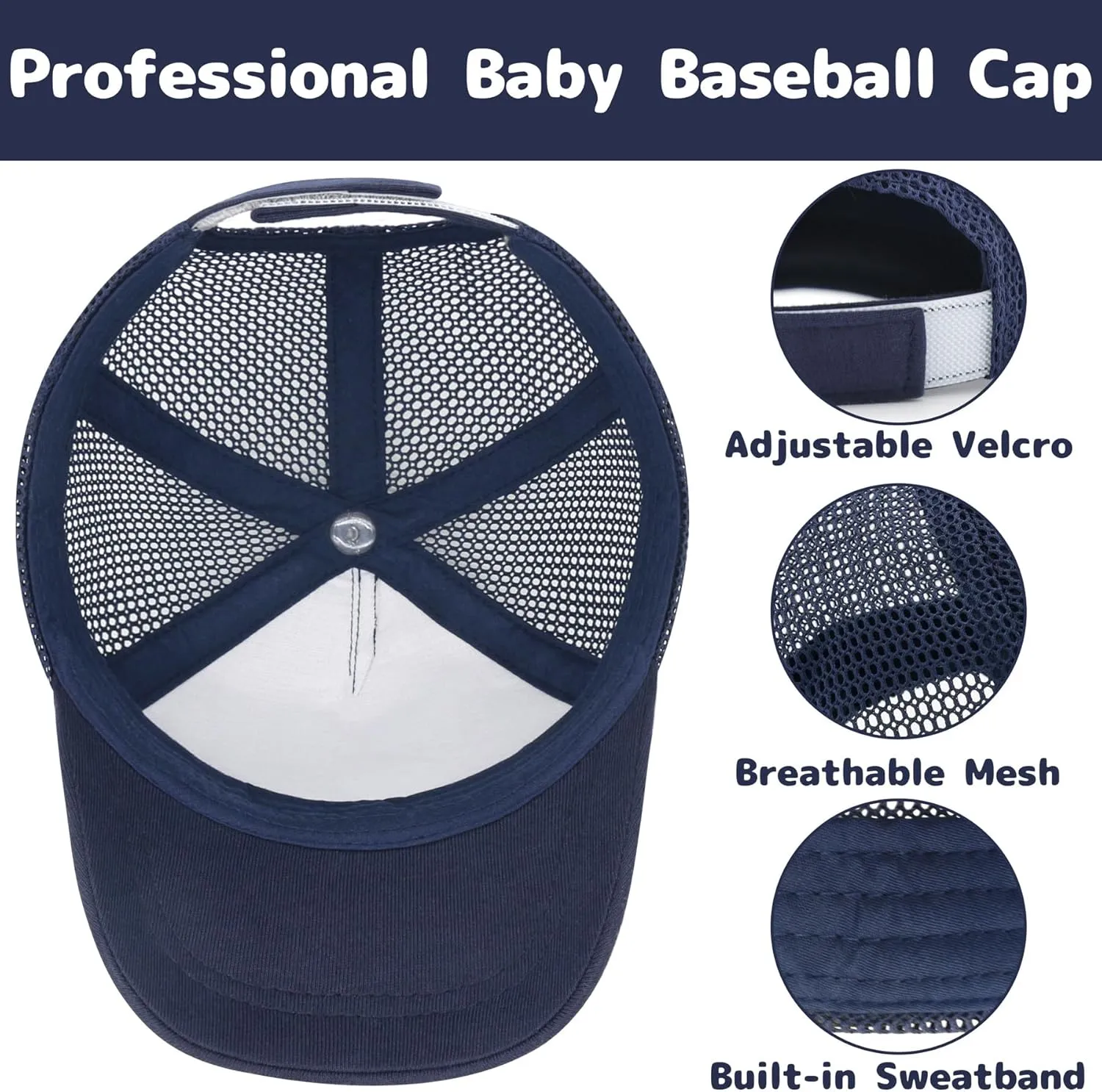 Baby Baseball Cap Toddler Baseball Hat with Mesh Infant Hat for Baby Boy Hats Baby Ball Cap Toddler Girl Hat Kids Hats