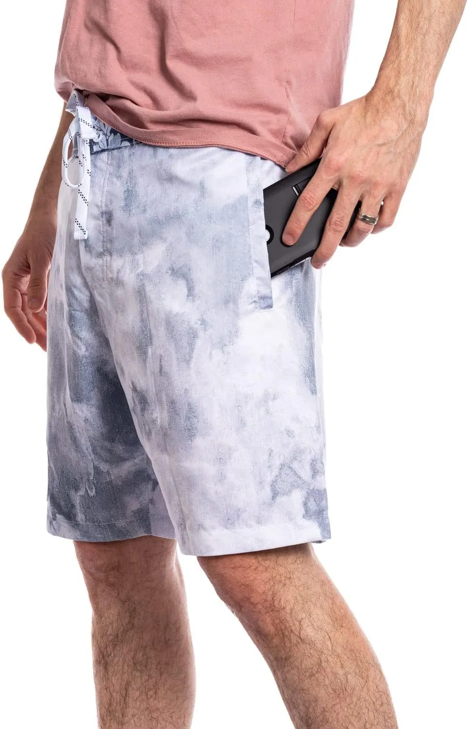 Calhoun NHL Mens Team Logo Watercolor Boardshort Swim Trunk