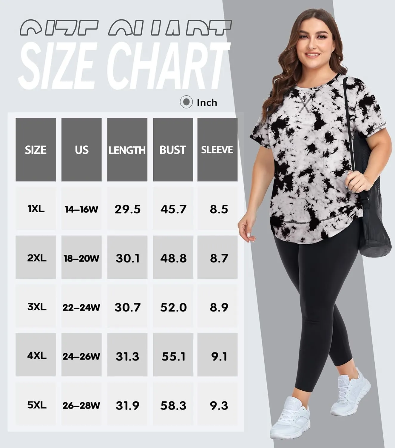 COOTRY Plus Size Workout Tops for Women Short Sleeve Loose fit Shirts Athletic Gym Yoga Clothing
