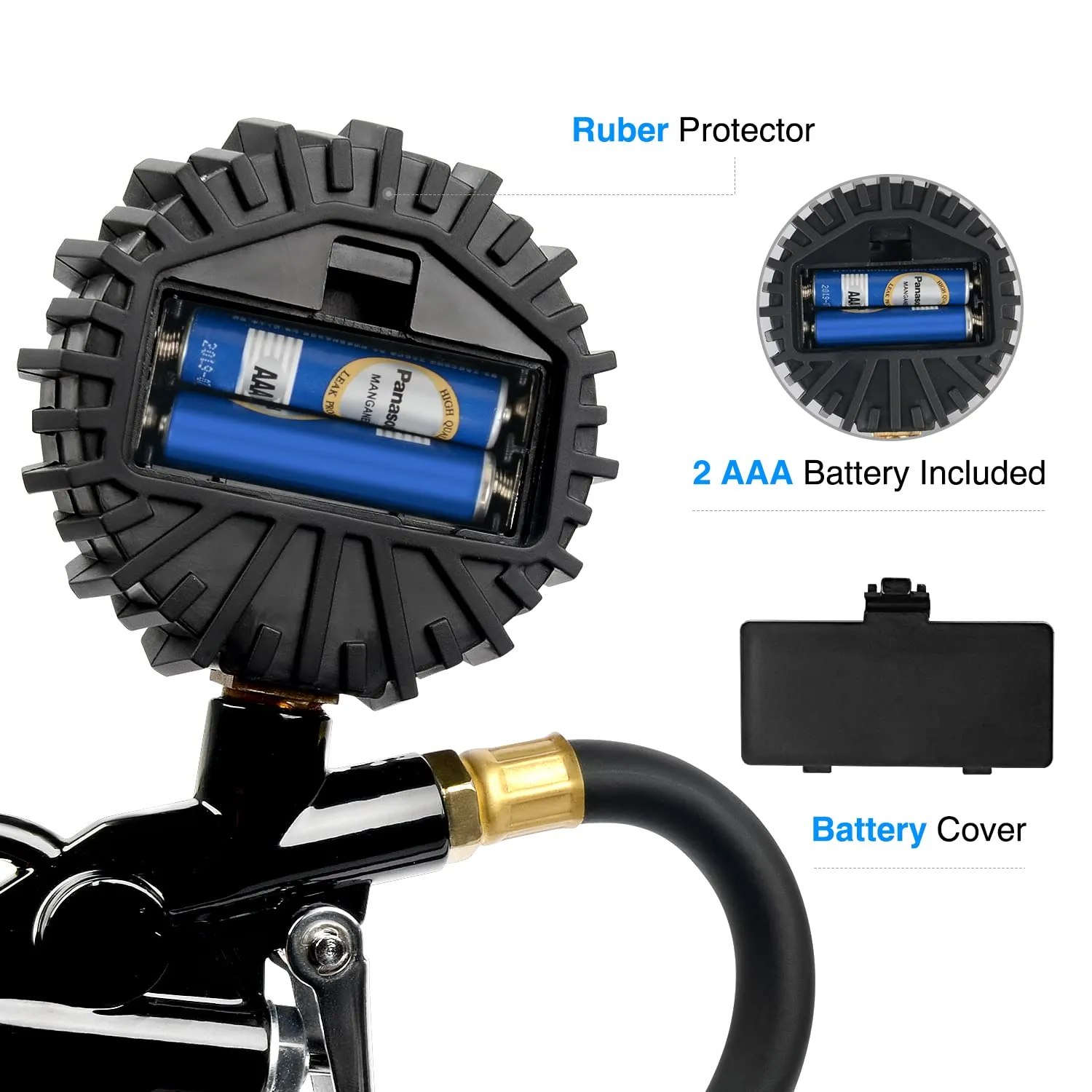Digital Tire Inflator Pressure Gauge 250PSI