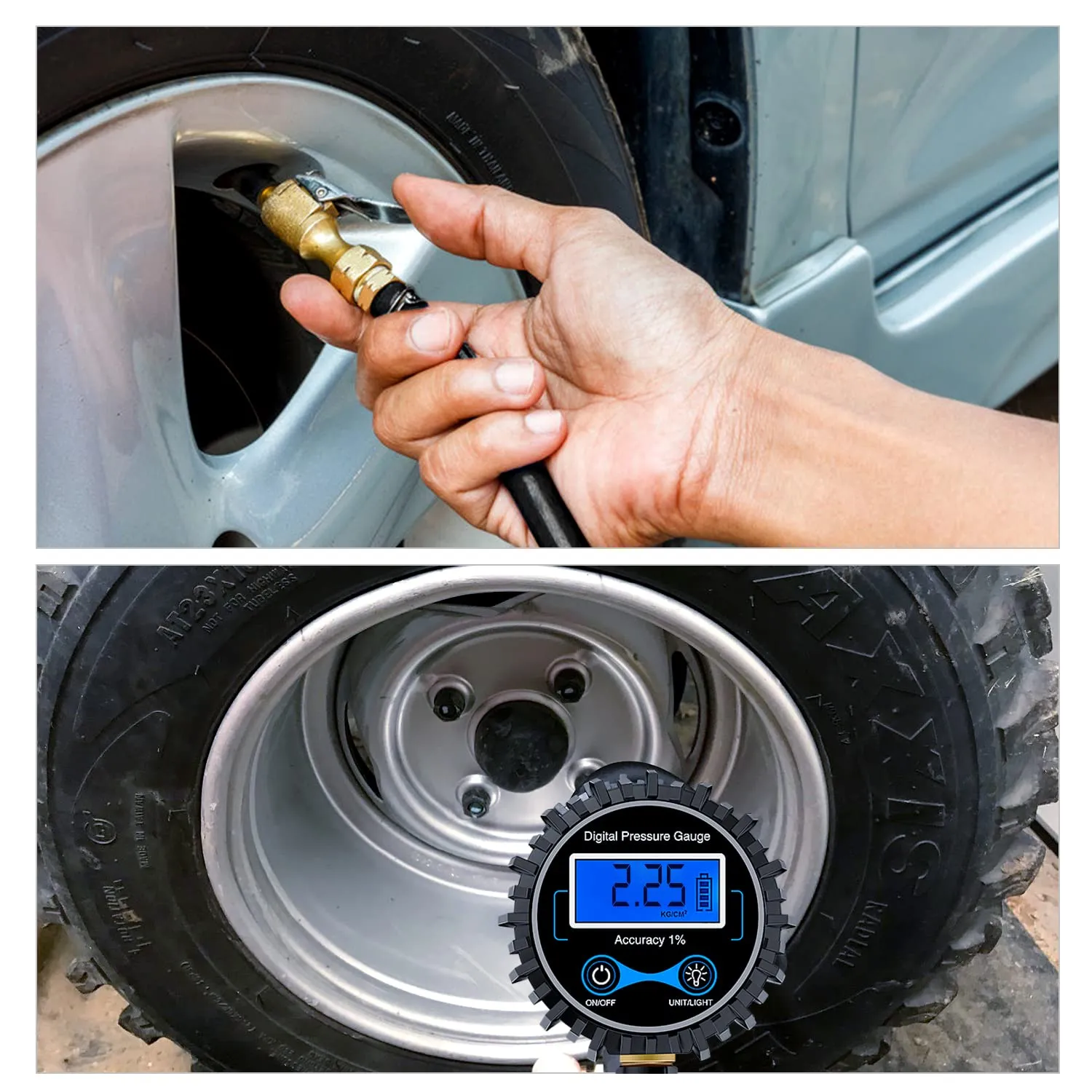 Digital Tire Inflator Pressure Gauge 250PSI