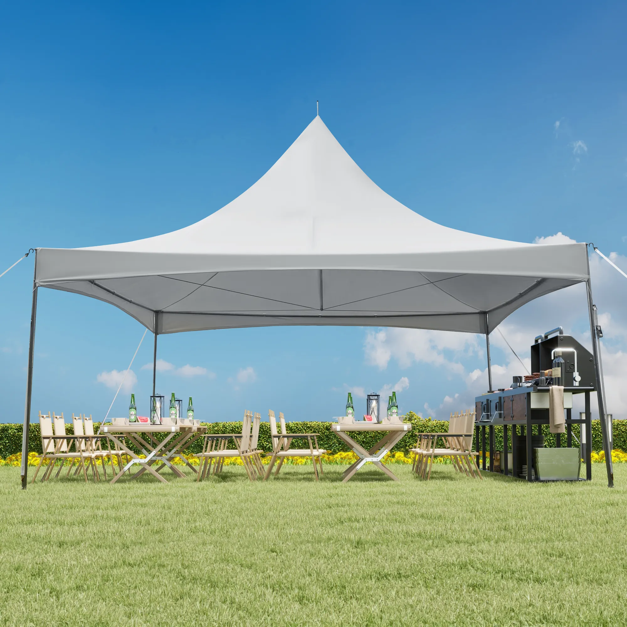 EROMMY 20x20 Party Tent with Steel Frame
