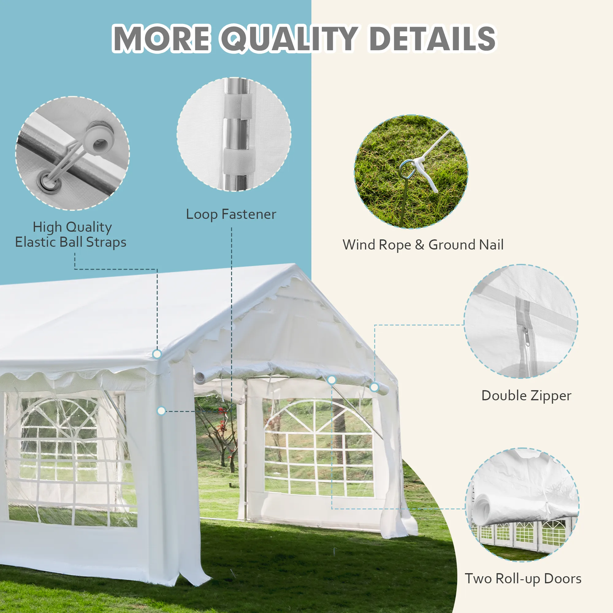 EROMMY 20x60 Large Canopy Tent