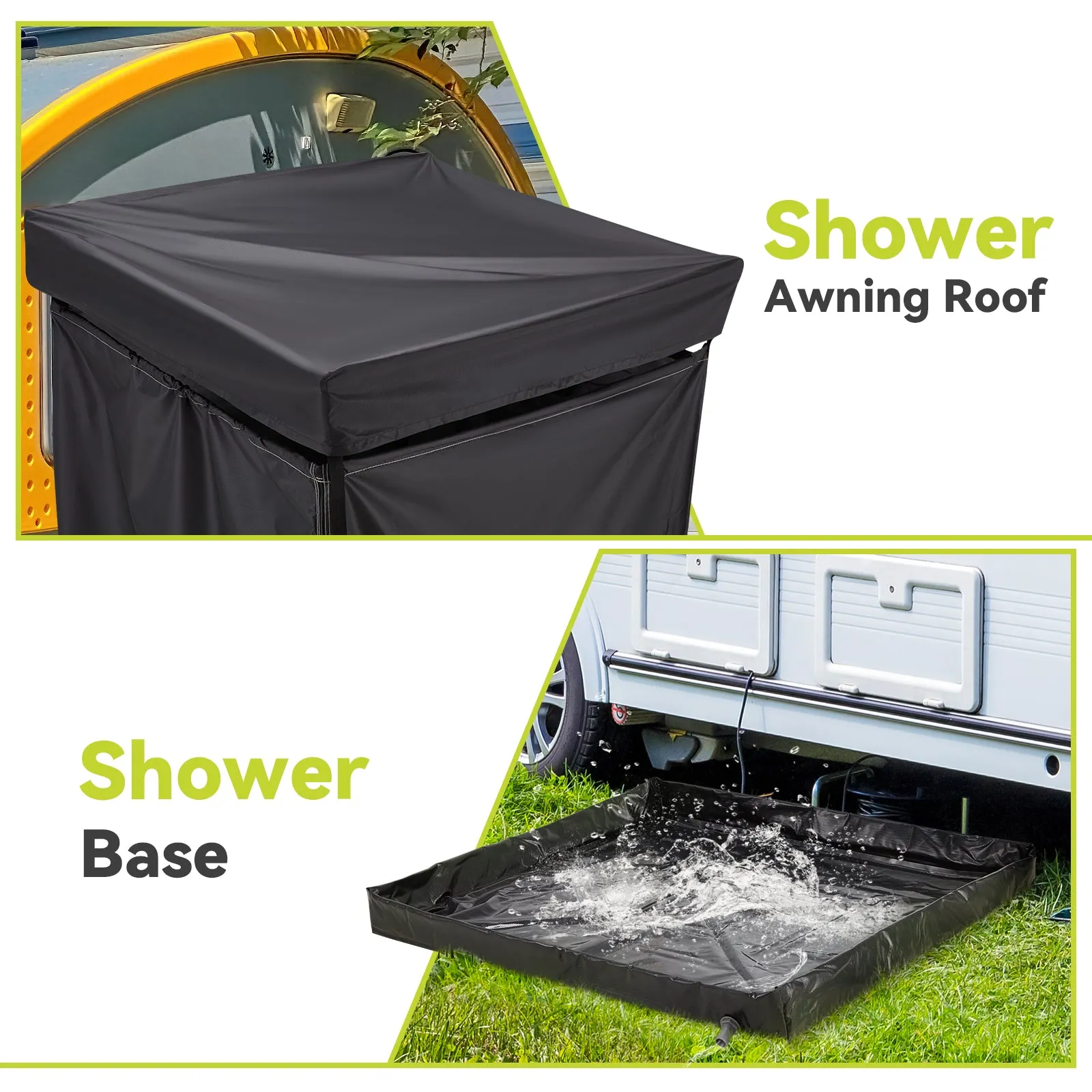 EROMMY Overland Camping Shower Tent with Roof