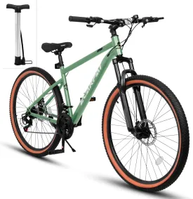 Full Dual Suspension Mountain Bike 24/26/27.5 Inch, Mountain Bike for Mens Womens, Student Work with 21-Speed Disc Trail Commuter City Snow Bicycles