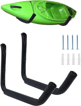 Heavy Duty Kayak Rack - Holds Canoes, Paddleboards, Surfboards & More - Space Saving Storage for Garage, Shed, Indoor & Outdoor Use