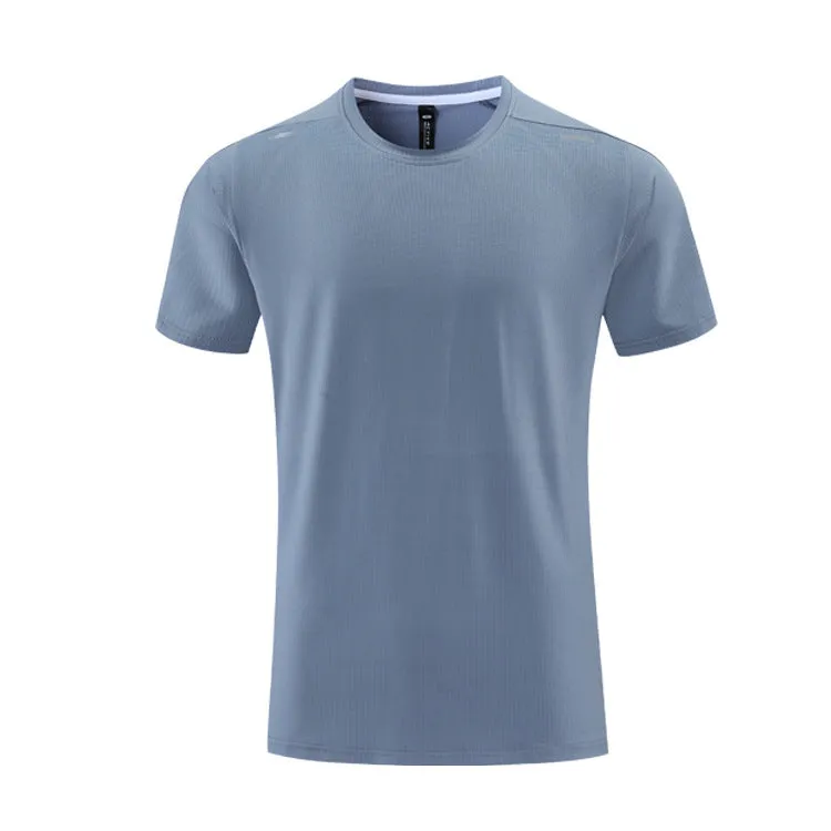Hzori Sports round Neck Loose Short Sleeves Top Men's Casual Breathable Wicking Basketball Training Wear Running Quick Drying Clothes Short Sleeve