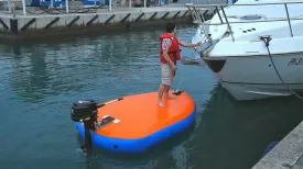 Inflatable Motorized Fishing Platform Paddle Board SUP Board Dingy Raft Boat (Board Type: 6x4ft.)