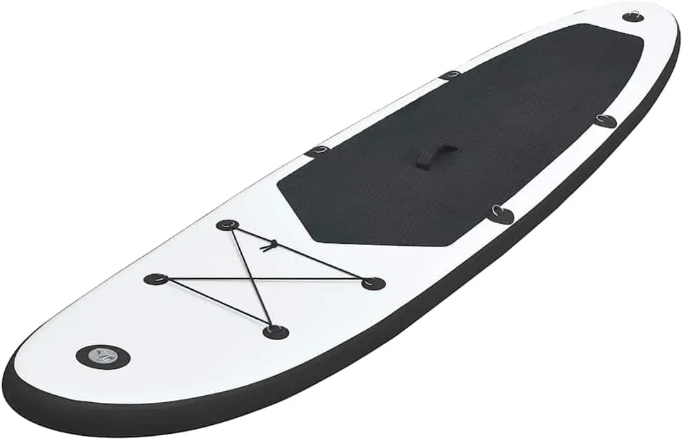 Inflatable Stand Up Paddleboard Set Black and White,Sporting Goods,Outdoor Recreation,Boating & Water Sports,Surfing,Paddleboards,92727