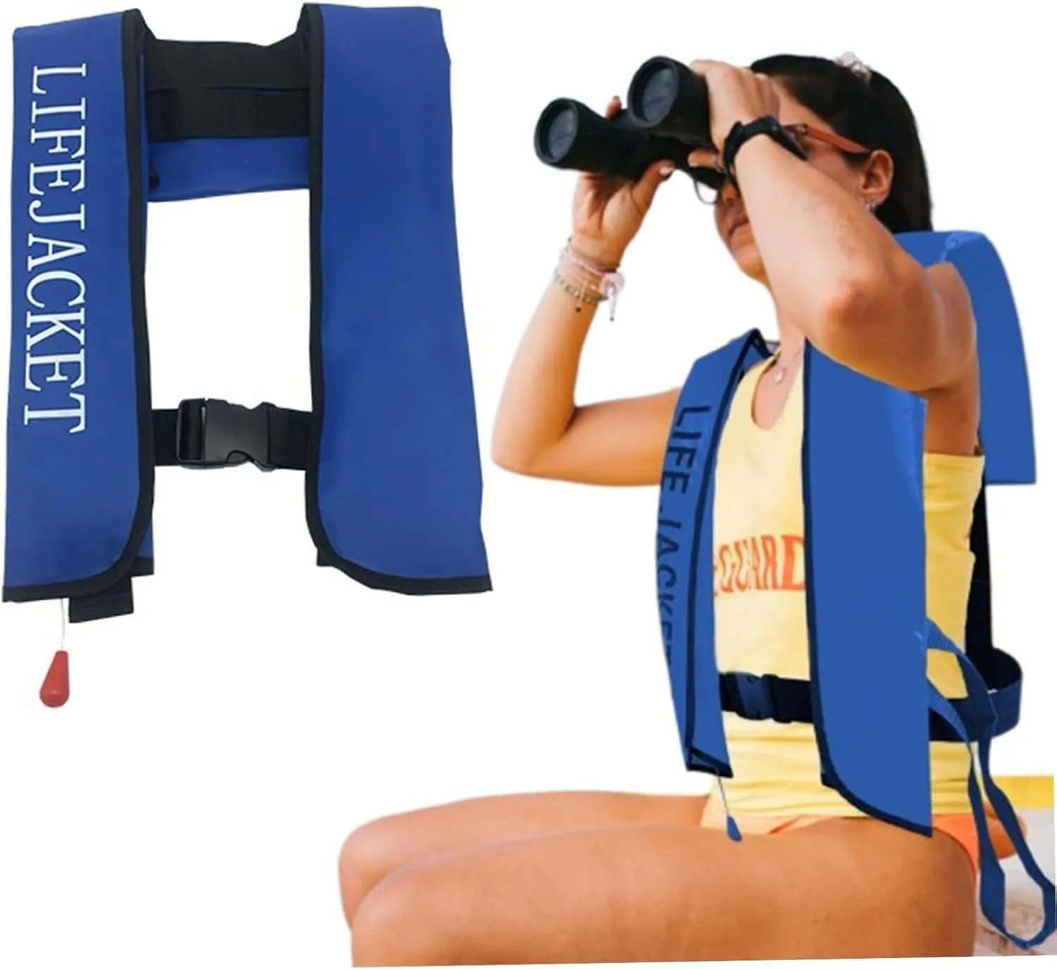 Life Jacket Reflective Buoyancy Aid with Whistle, Adjustable Buckle Fastening Tape 150N for Kids Adults