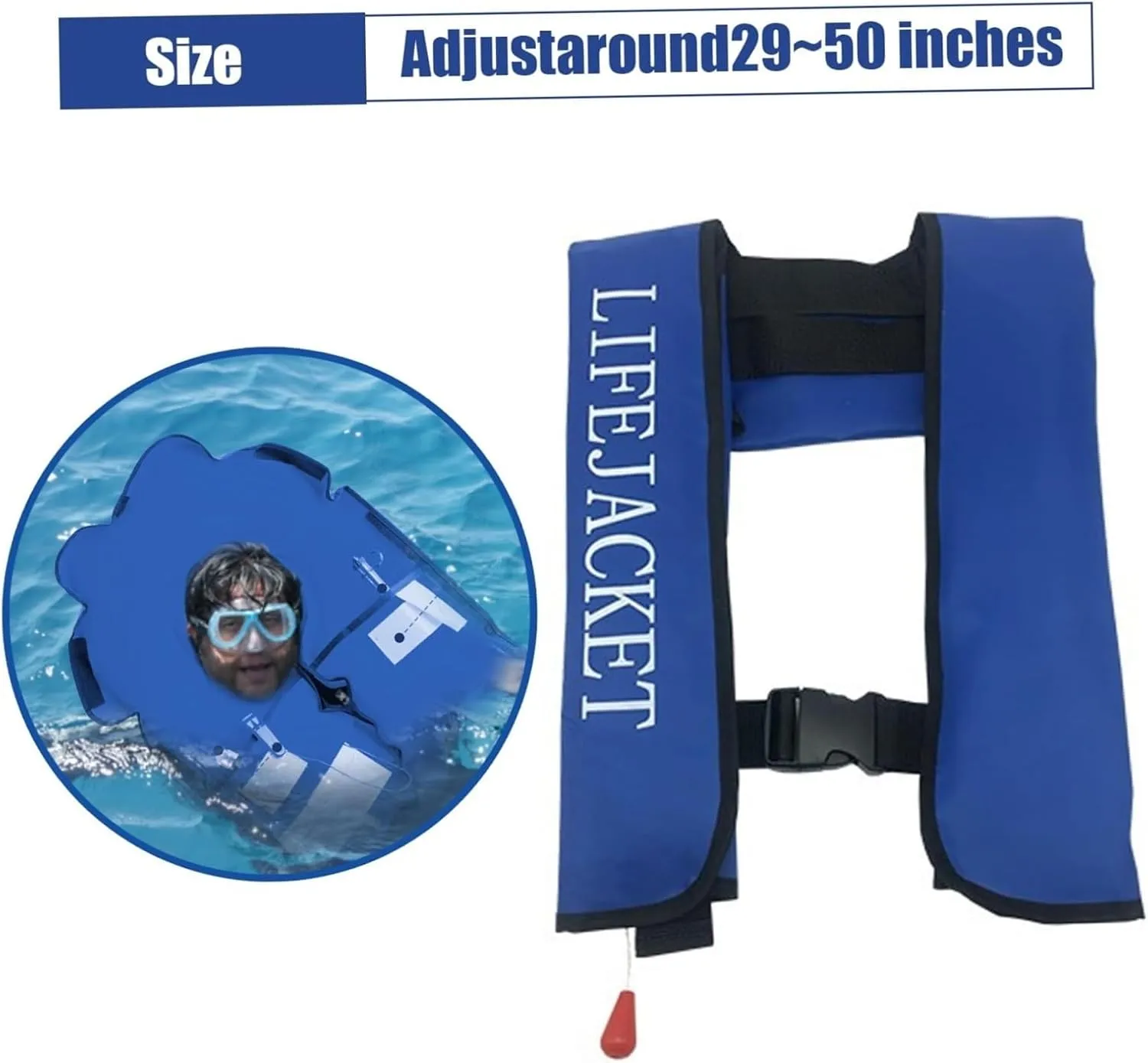 Life Jacket Reflective Buoyancy Aid with Whistle, Adjustable Buckle Fastening Tape 150N for Kids Adults
