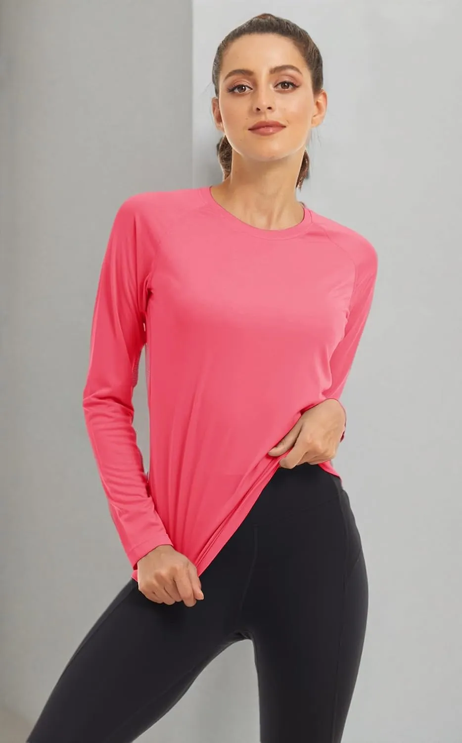 MAGCOMSEN Women's Long Sleeve Shirts UPF 50  Sun Protection Shirts for Hiking Fishing Workout Rash Guard