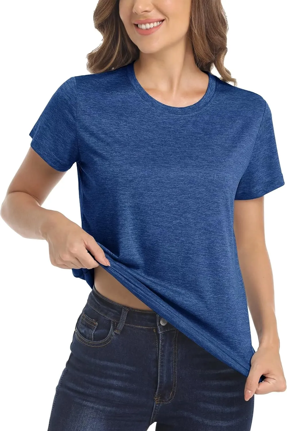 MAGCOMSEN Women's Short Sleeve Quick Dry T-Shirts Wicking Moisture Workout Athletic Running Shirts