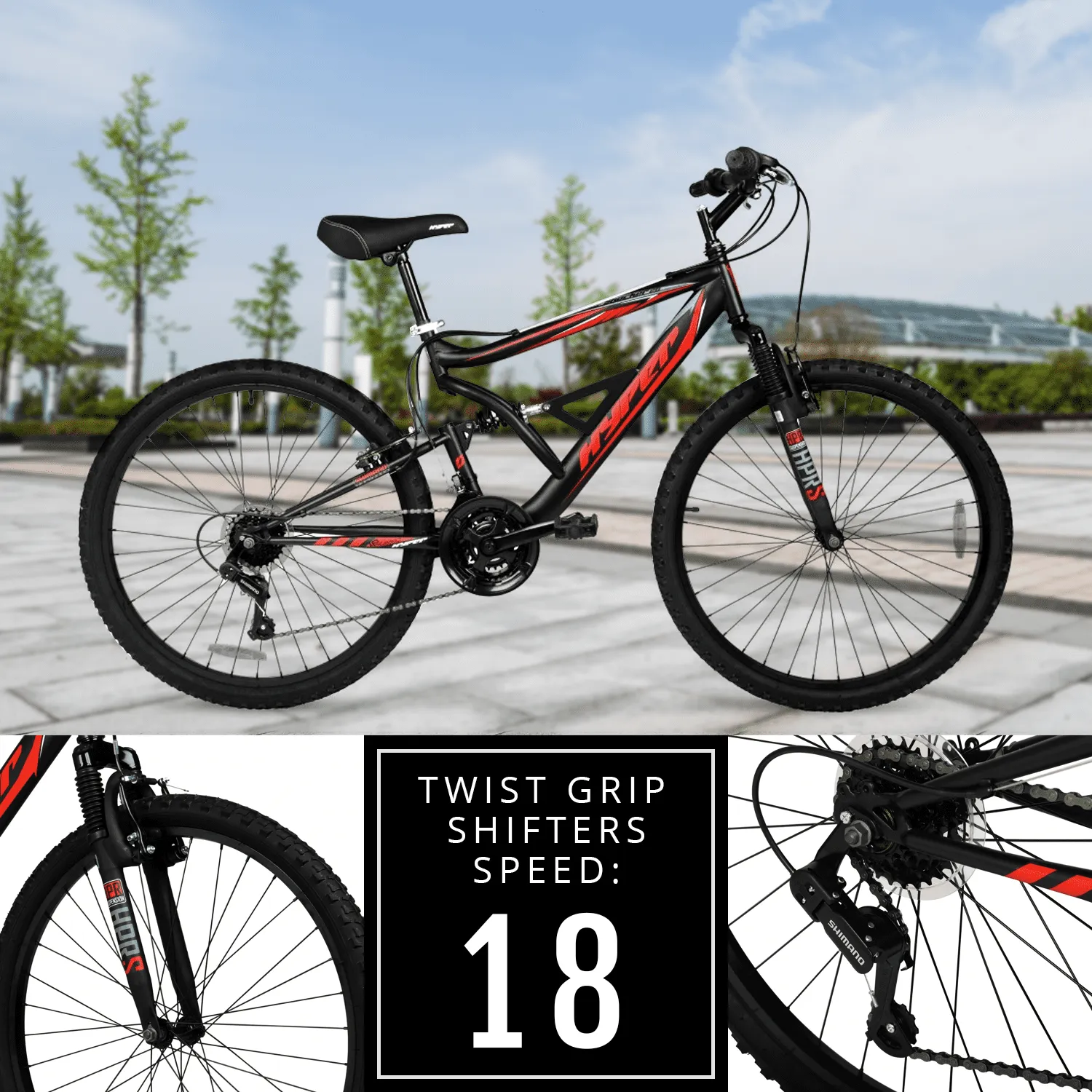 Men's 26" Shocker Mountain Bike, Black
