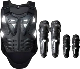 Motorcycle Accessories , Elbow Knee Pads and Chest Protector Motocross Gear for Men and Women, Dirt Bike Gear Chest Armor, Back Protection Riding Protective Gear Motorcycle Vest
