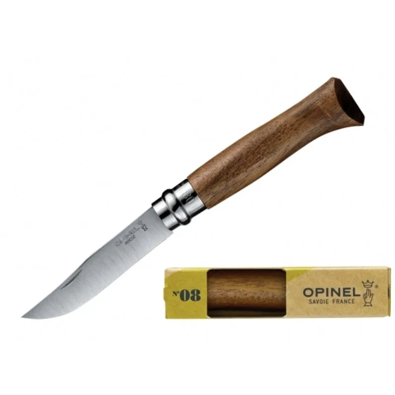 Opinel No. 08 Oak, Walnut or Olive Wood Handle