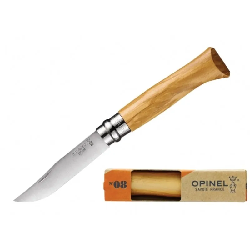 Opinel No. 08 Oak, Walnut or Olive Wood Handle