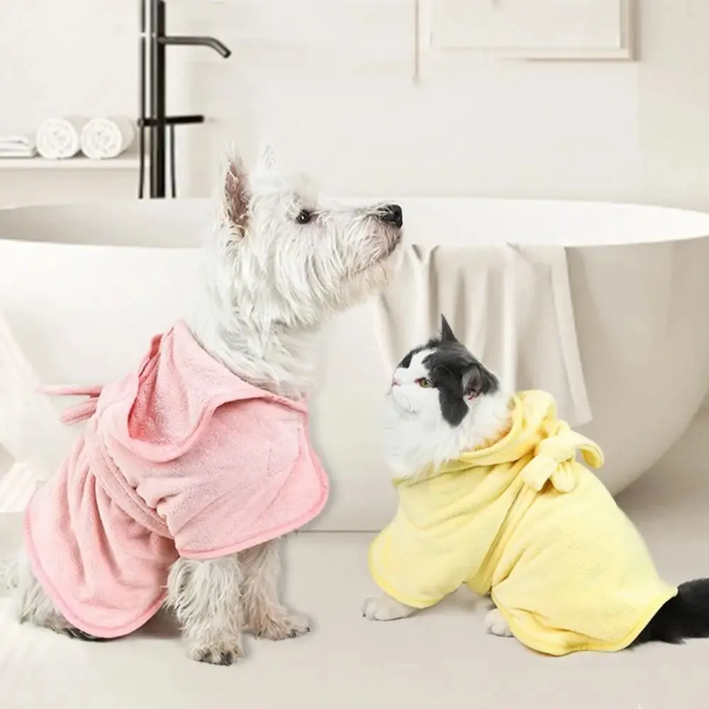 Pet Pajama Super Absorbent Quick Drying Towel Adjustable Pet Bathrobe