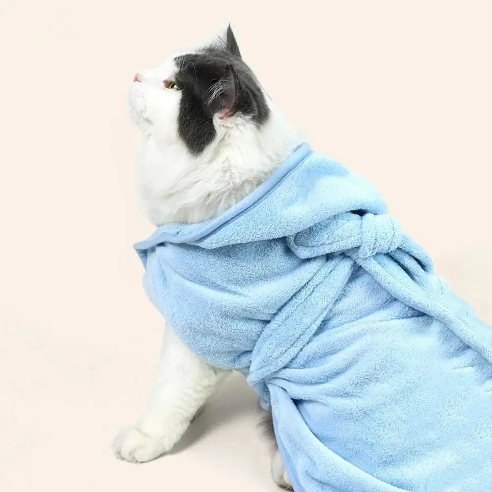Pet Pajama Super Absorbent Quick Drying Towel Adjustable Pet Bathrobe