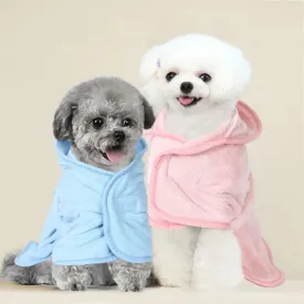 Pet Pajama Super Absorbent Quick Drying Towel Adjustable Pet Bathrobe