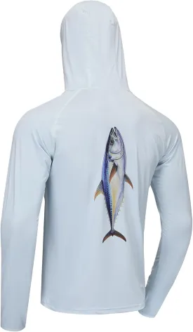Riverruns Fishing Hoodie for Men UPF 50  Sun Hoodie Fishing Shirt with Hood Rash Guard Long Sleeve