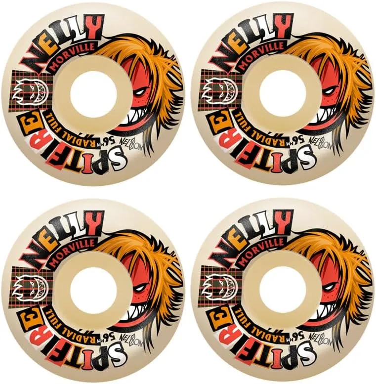 Spitfire Skateboard Wheels 59mm F4 99A Radial Full Nelly Morville Rough Cut Natural