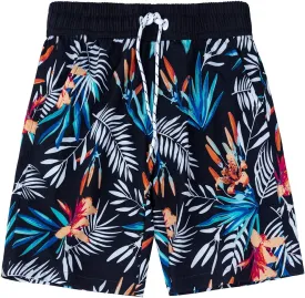 techcity Boys Teens Swim Trunks, Quick Dry Surfing Beach Sports Running Swim Shorts with Drawstring 6T to 18/20