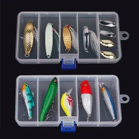 Transparent Plastic Fishing Lure Bait Box Storage Organizer Container Case free shipping