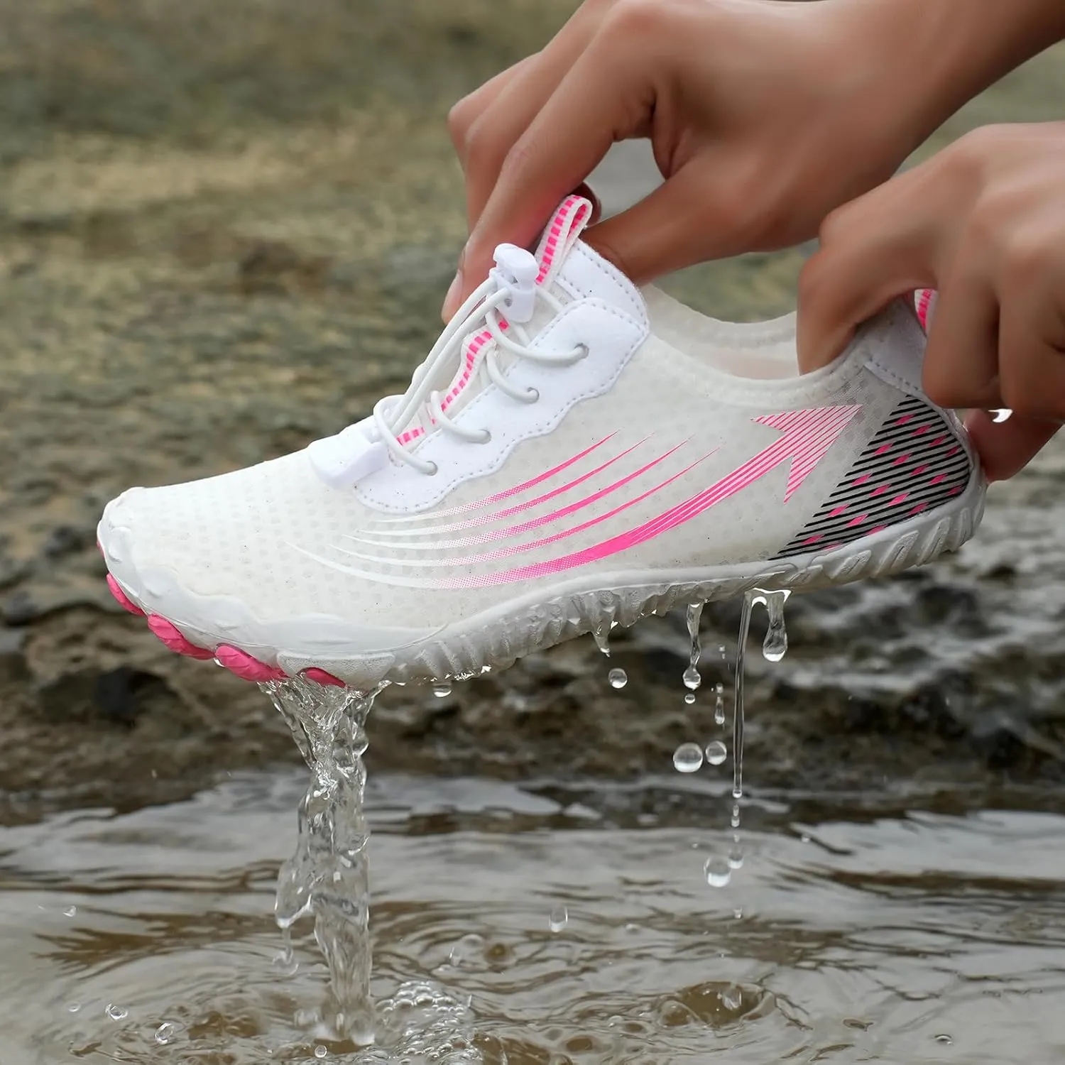 Unisex Mens Womens Athletic Hiking Water Shoes,Quick Dry Aqua Swim Shoes,Healthy & Non-Slip Breathable Barefoot Water Shoes Beach Footwear