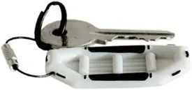 White Water Raft Keychain - Small Durable PVC Plastic and Stainless Steel - WW Rafting Accessory