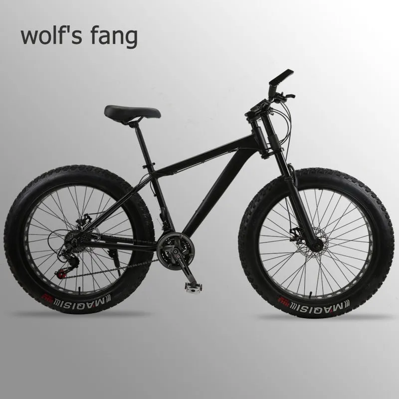 wolf's fang Mountain Bike bicycle fat bike 21 speed Aluminum alloy frame 26 inch  road Snow bikes Man Free shipping