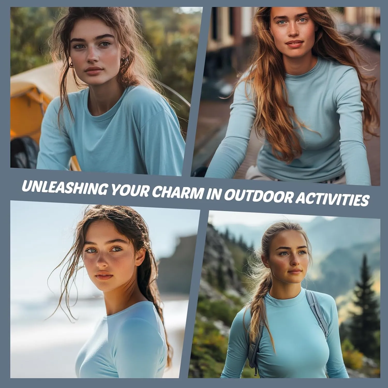 womens 2 Pack UPF50  Sun Shirt Long Sleeve Hoodies UV Protection Clothing Hiking Athletic Outdoor Lightweight Shirt